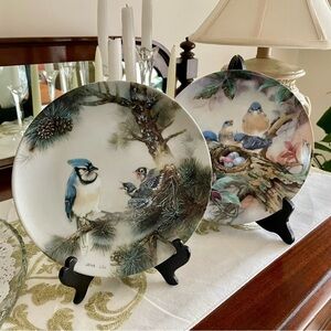 Plates, Two, “Morning Chorus” & “Song of Promise”, W.I. George Fine Chin…